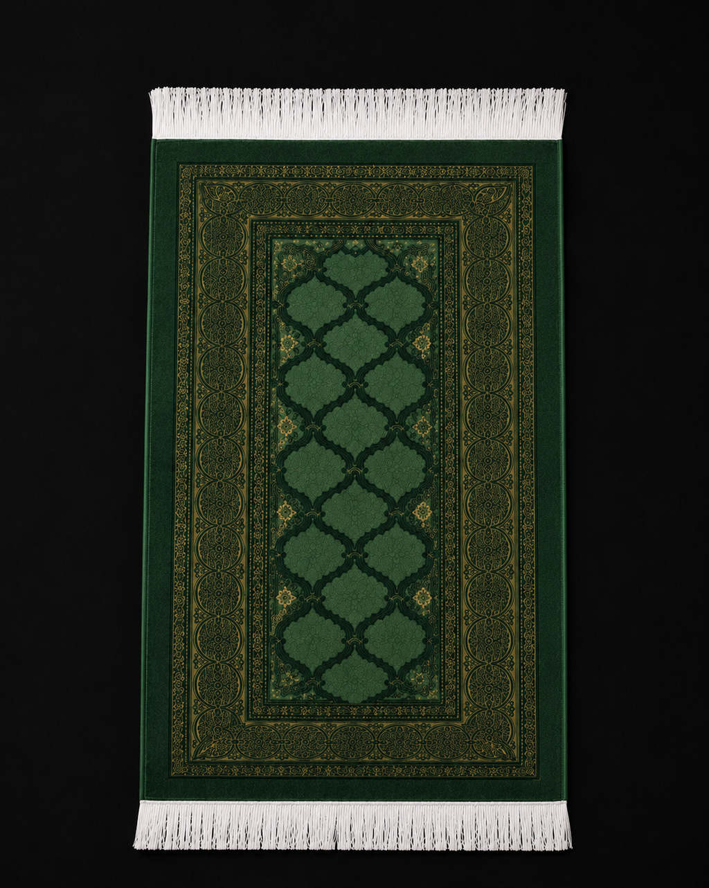 Alfombra de Rezo Portátil verde | Kit Completo con Tasbih