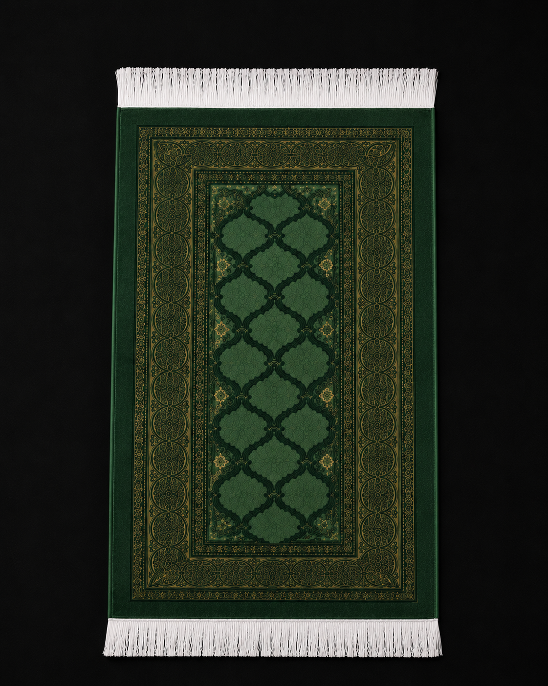 Alfombra de Rezo Portátil verde | Kit Completo con Tasbih